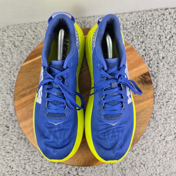 Hoka One One Carbon X Royal Blue Green Athletic Gym Daily Running Shoe Mens 11 - Picture 5 of 13